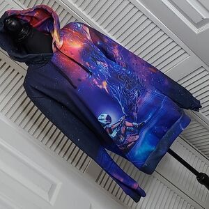colorful imaginary M space galaxy hoodie sweatshirt